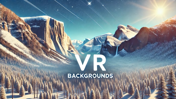 Snowy Winter Mountains - VR Backgrounds