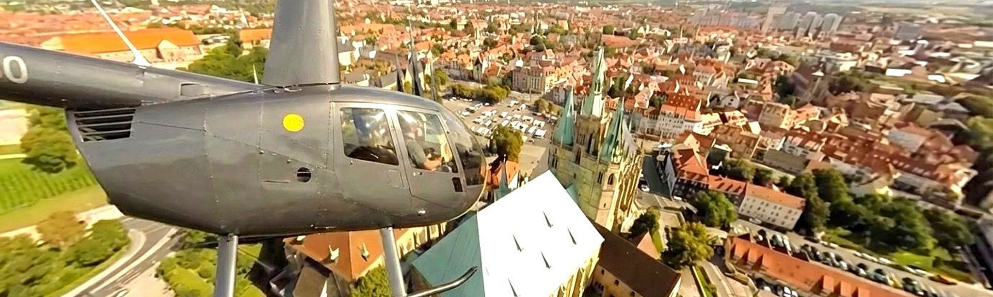 VR Helicopter Flight Quiet Town Germany