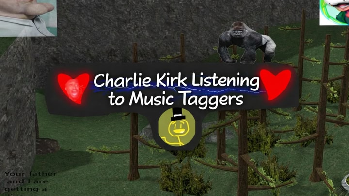 Charlie Kirk Listening to Music Taggers