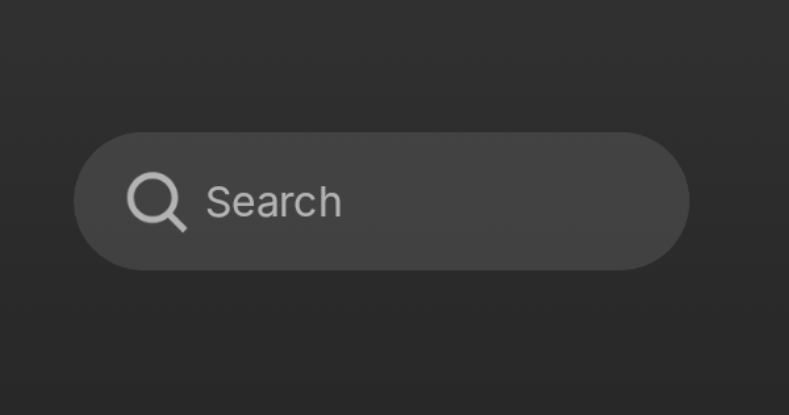 Text input field and search bar components for text entry