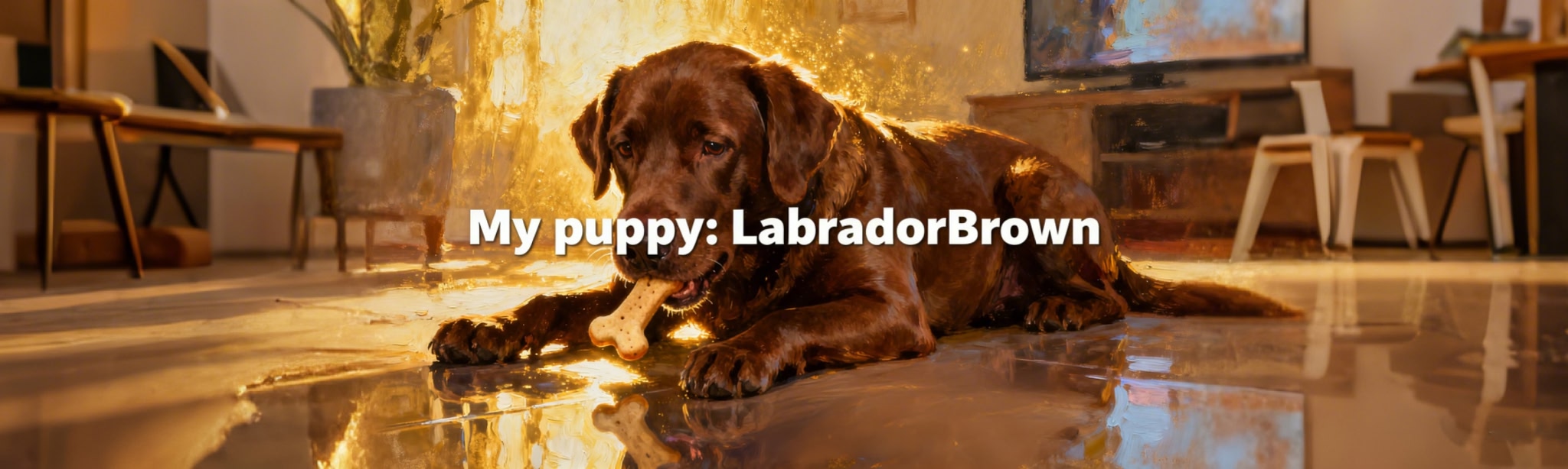 My puppy: Brown Labrador
