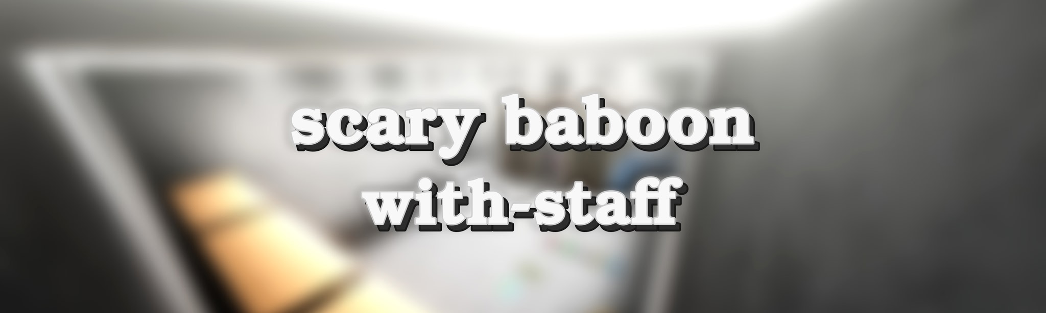 Scary Baboon With-Staff